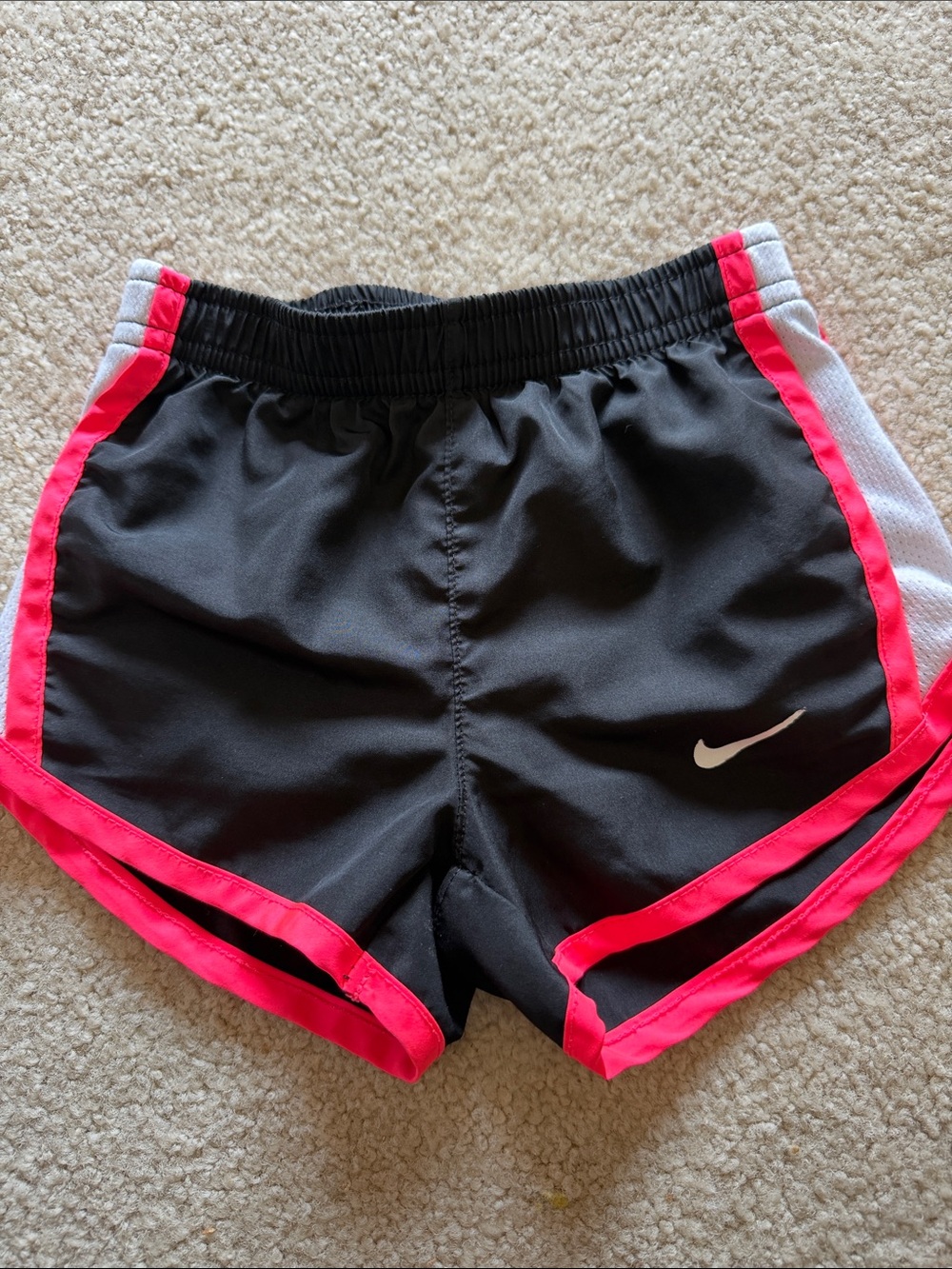 Nike 18 month girls Black Athletic Shorts with Pink Trim